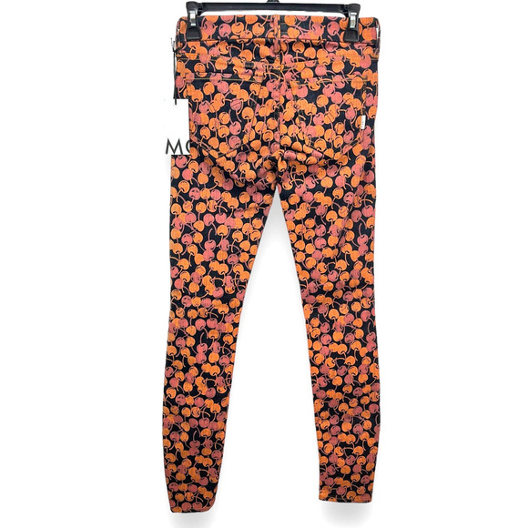 MOTHER The Looker NWT Cherry Pickin' Printed Low Rise Skinny Jeans Size 25 - Picture 3 of 16